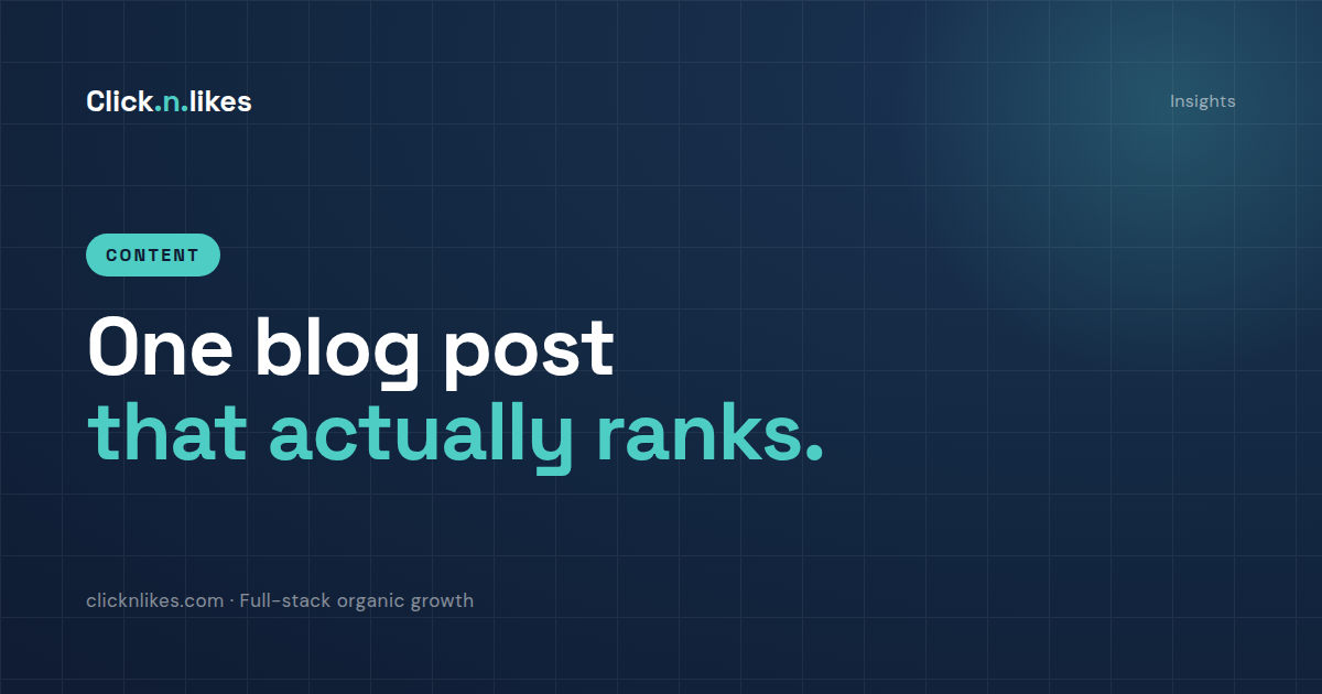 How to write one blog post that ranks and gets cited by AI