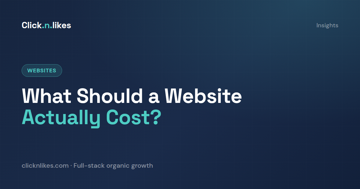 What should a website cost, and what should be included?